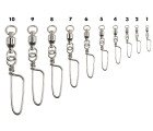 AQUA MARINE - Ball Bearing Swivels With Coastlock Snap Nickel Plated